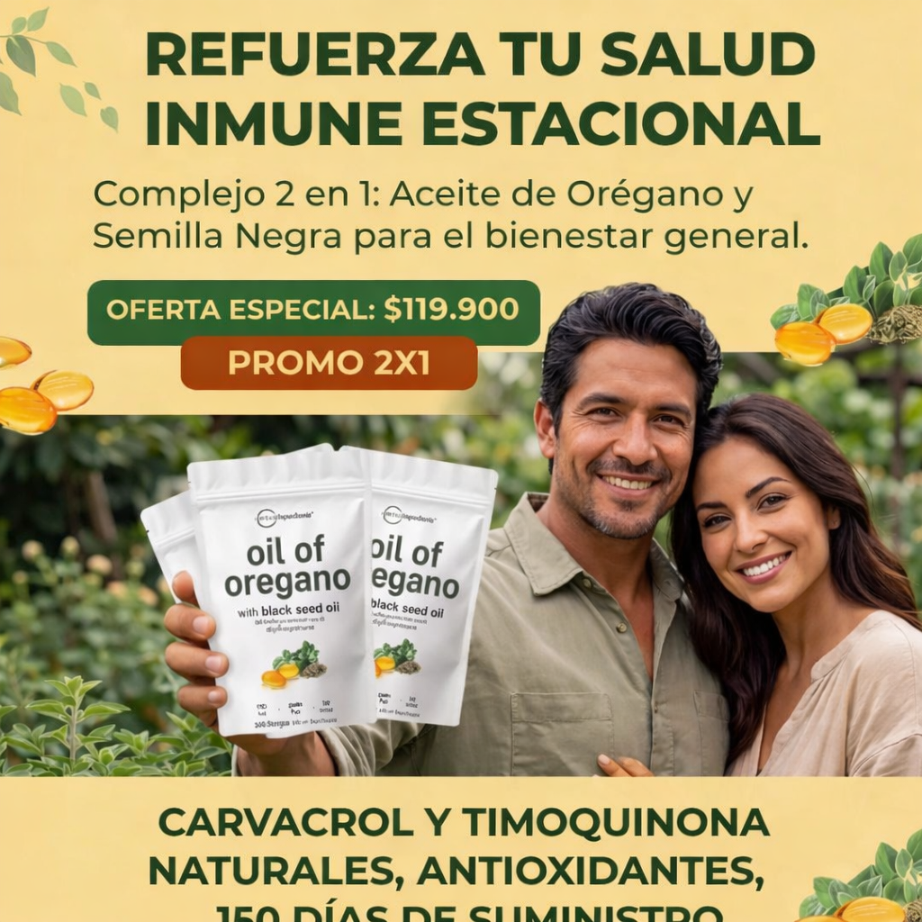 Cápsulas de orégano | PROMO 2X1 | Suplemento de apoyo inmunológico.