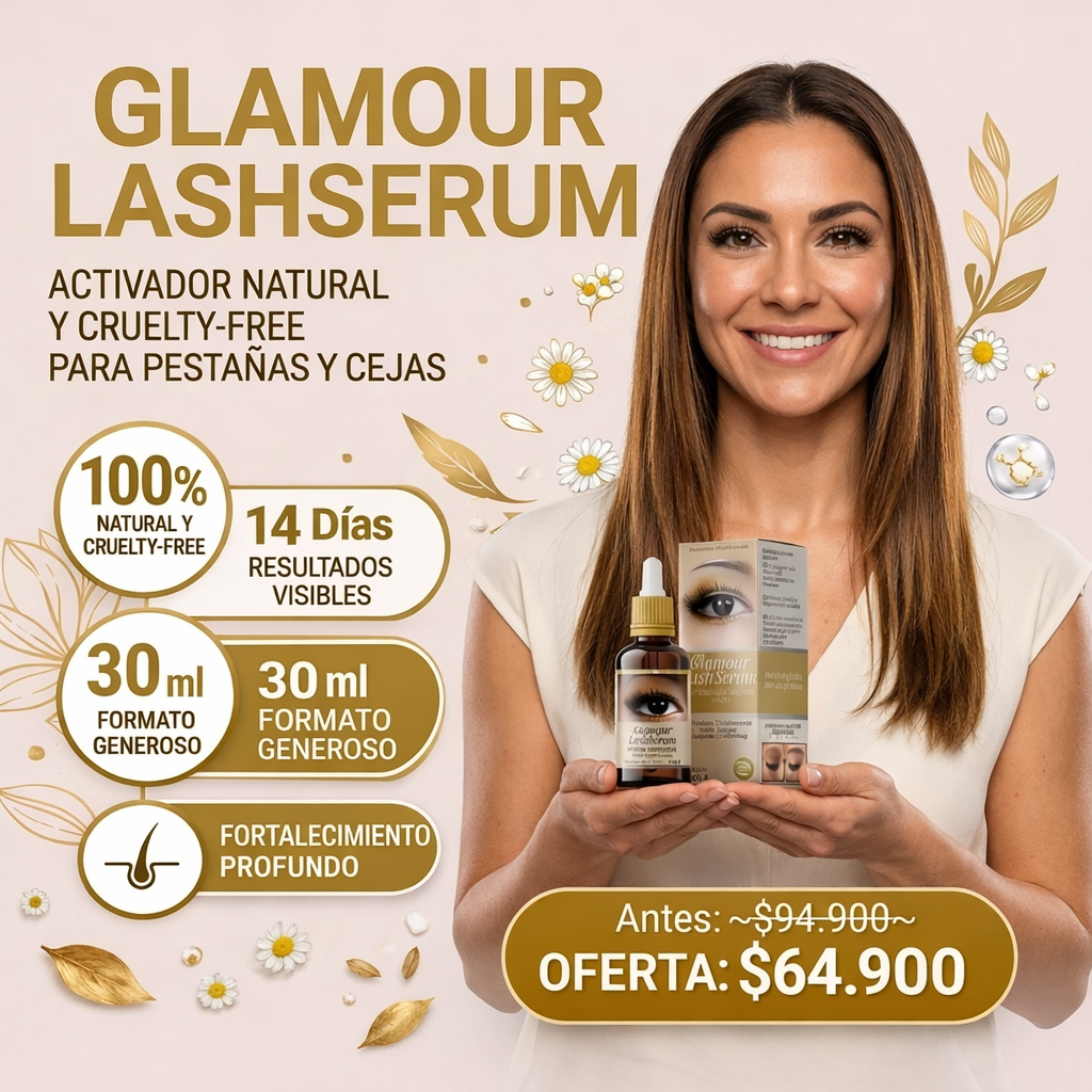 Aceite para pestañas | Glamour Lash Serum | Mirada de Impacto en 14 Días