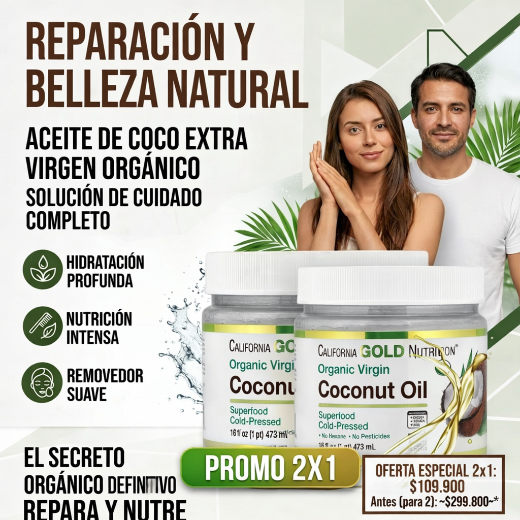 Aceite de Coco | PROMO 2X1 |El Secreto Orgánico | 250 gramos c/u