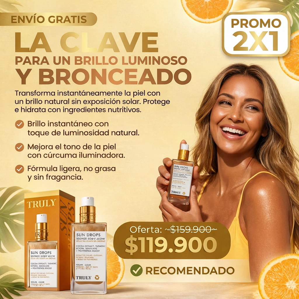 Sun Drops Bronze PROMO 2X1 | Brillo radiante y bronceado corporal | TRULY