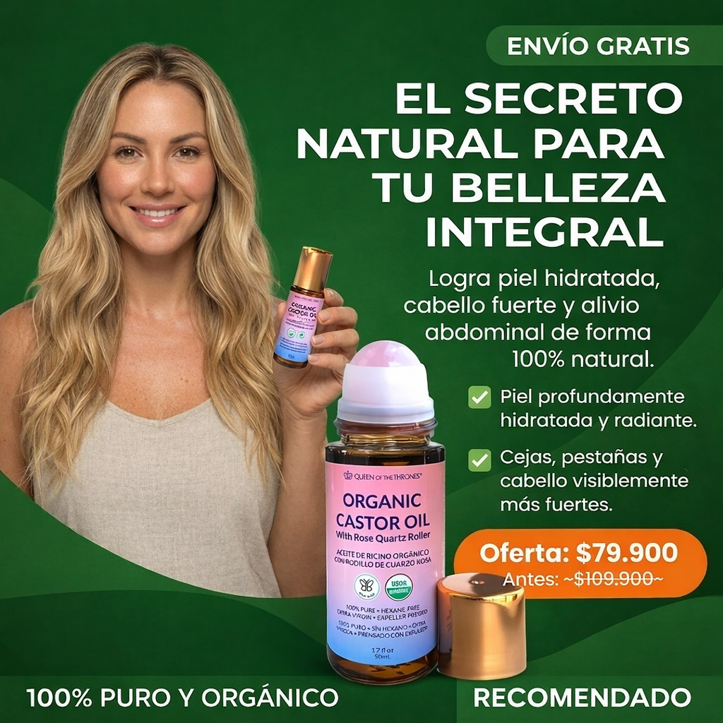 Aceite de castor facial | Roll on | Poder Natural en Cada Aplicación