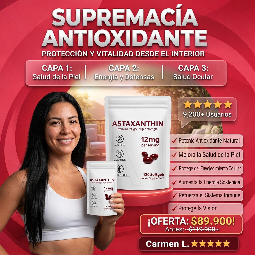 Astaxantina Ultra Antioxidante | Suplemento inmunológico
