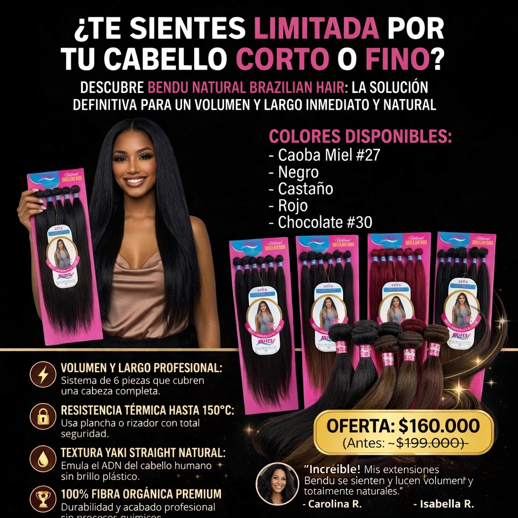 Extensiones lisas SemiNaturales | 6 moños | 60 cm