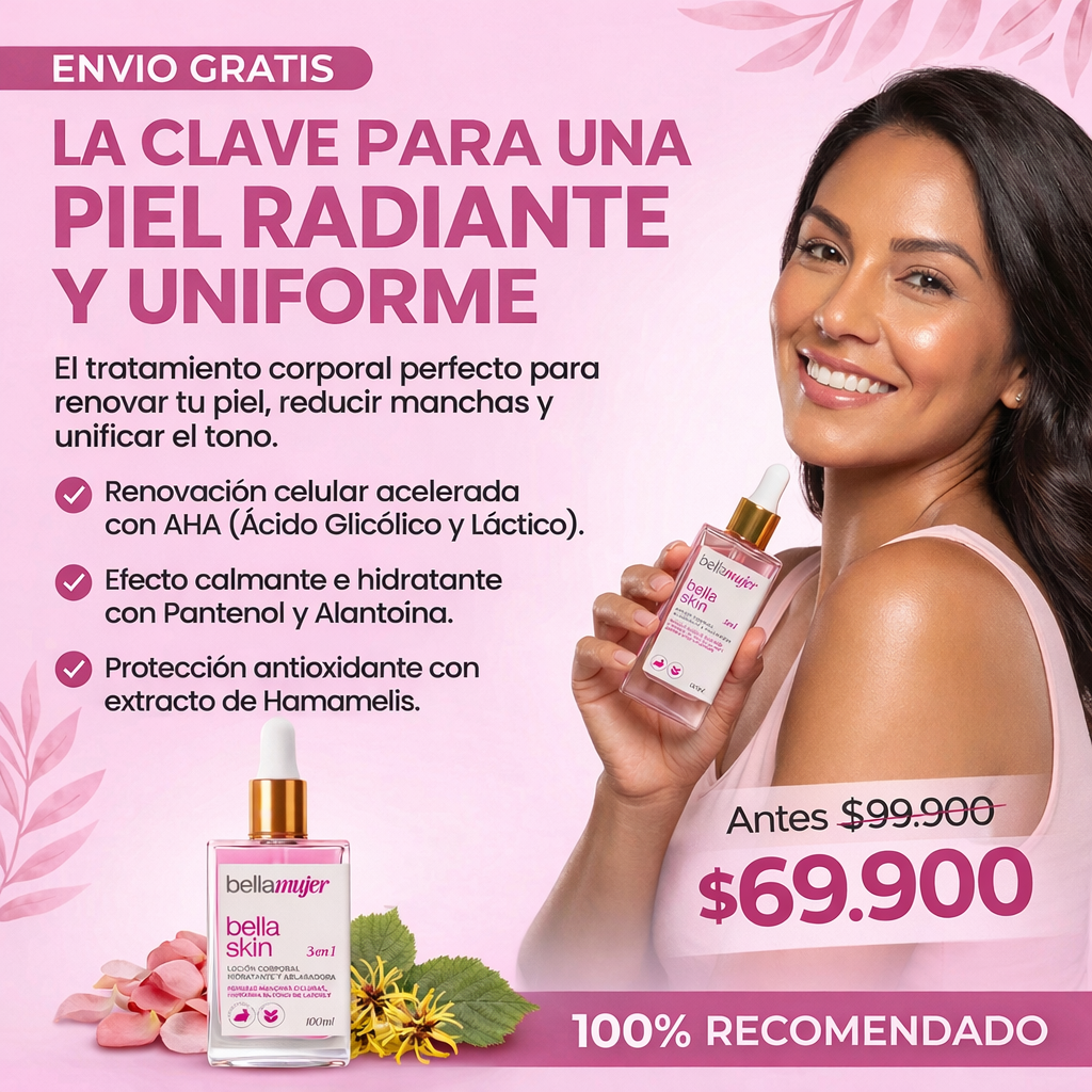 Aclarador e hidratante Bella Skin 3 en 1 😍