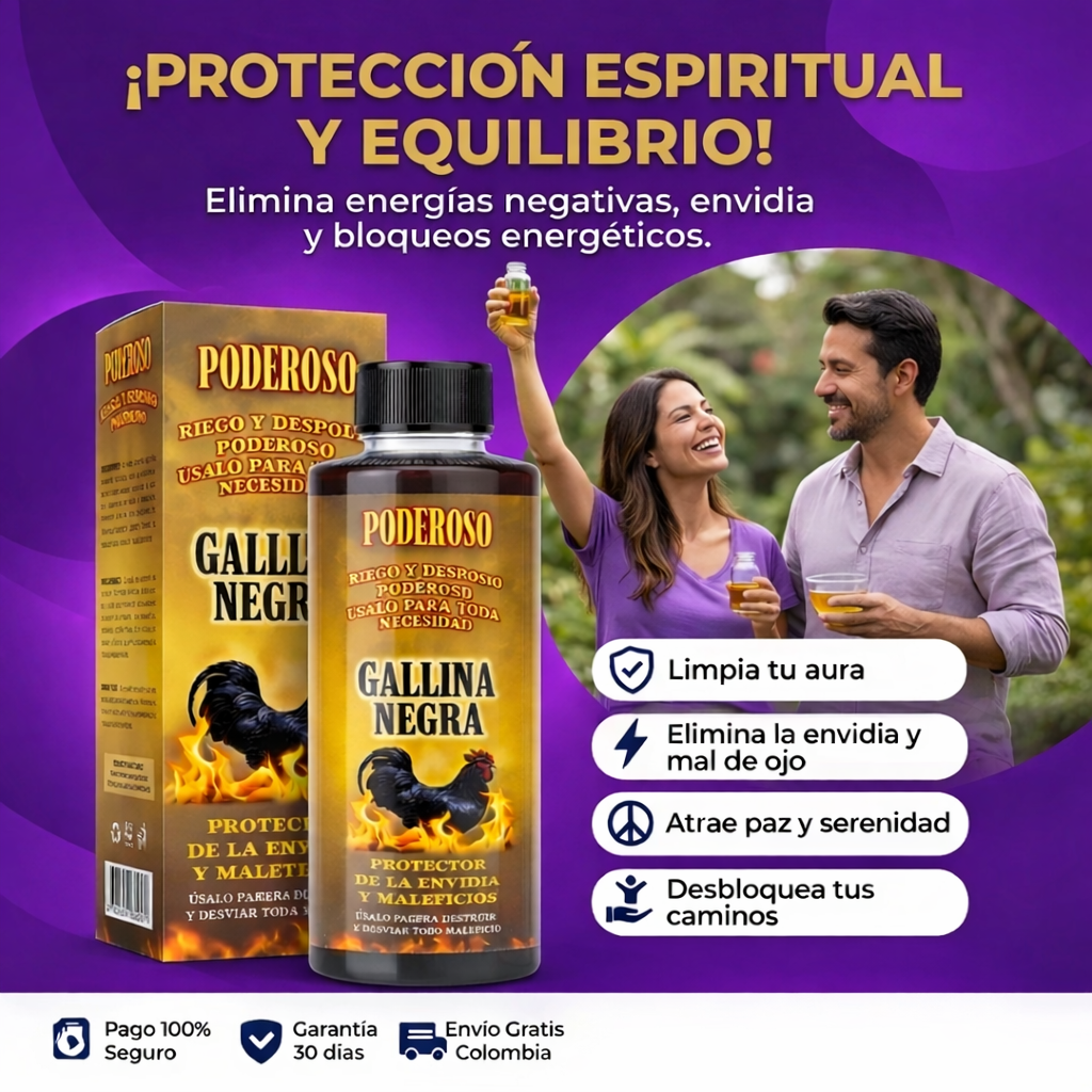 Riego Espiritual Gallina Negra – Limpieza y Protección Energética Total