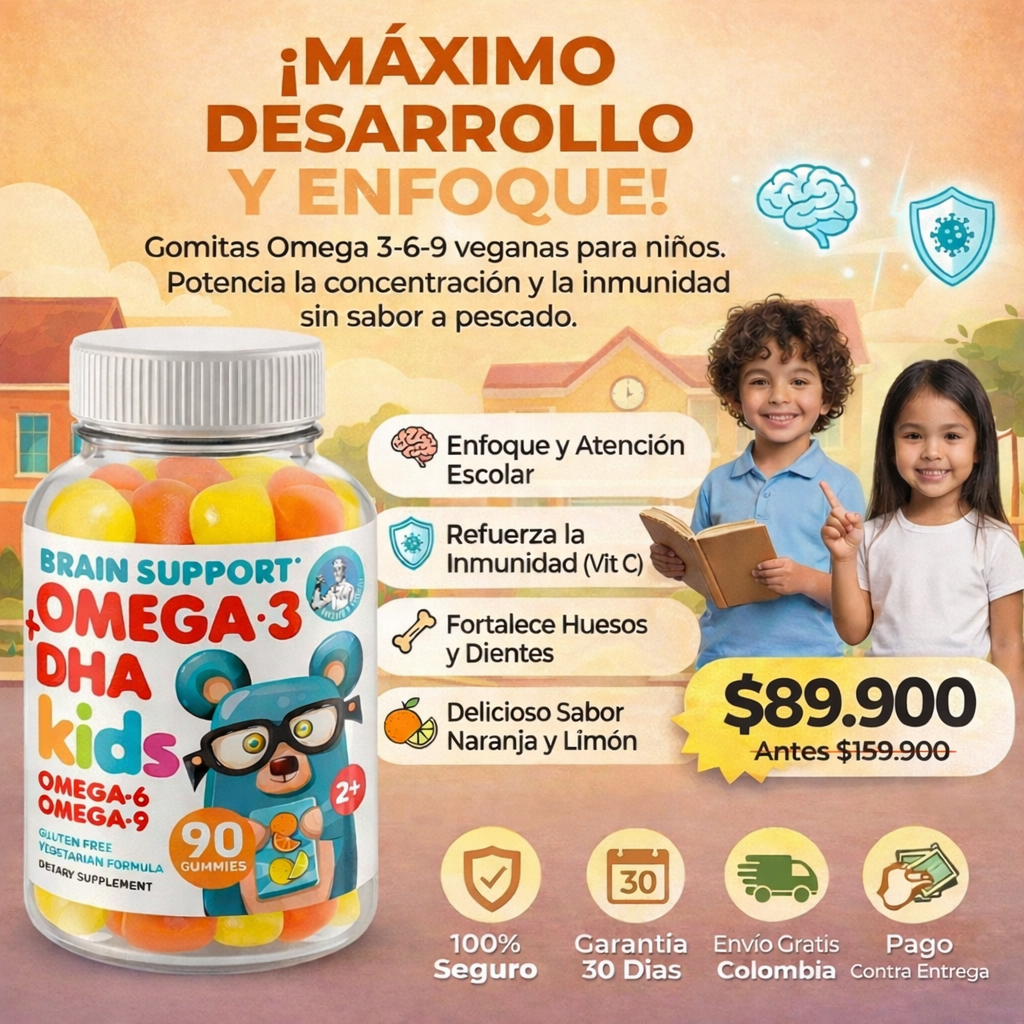 Gomas Omega 3 - DHA | Dr. Moritz | Suplemento cognitivo.