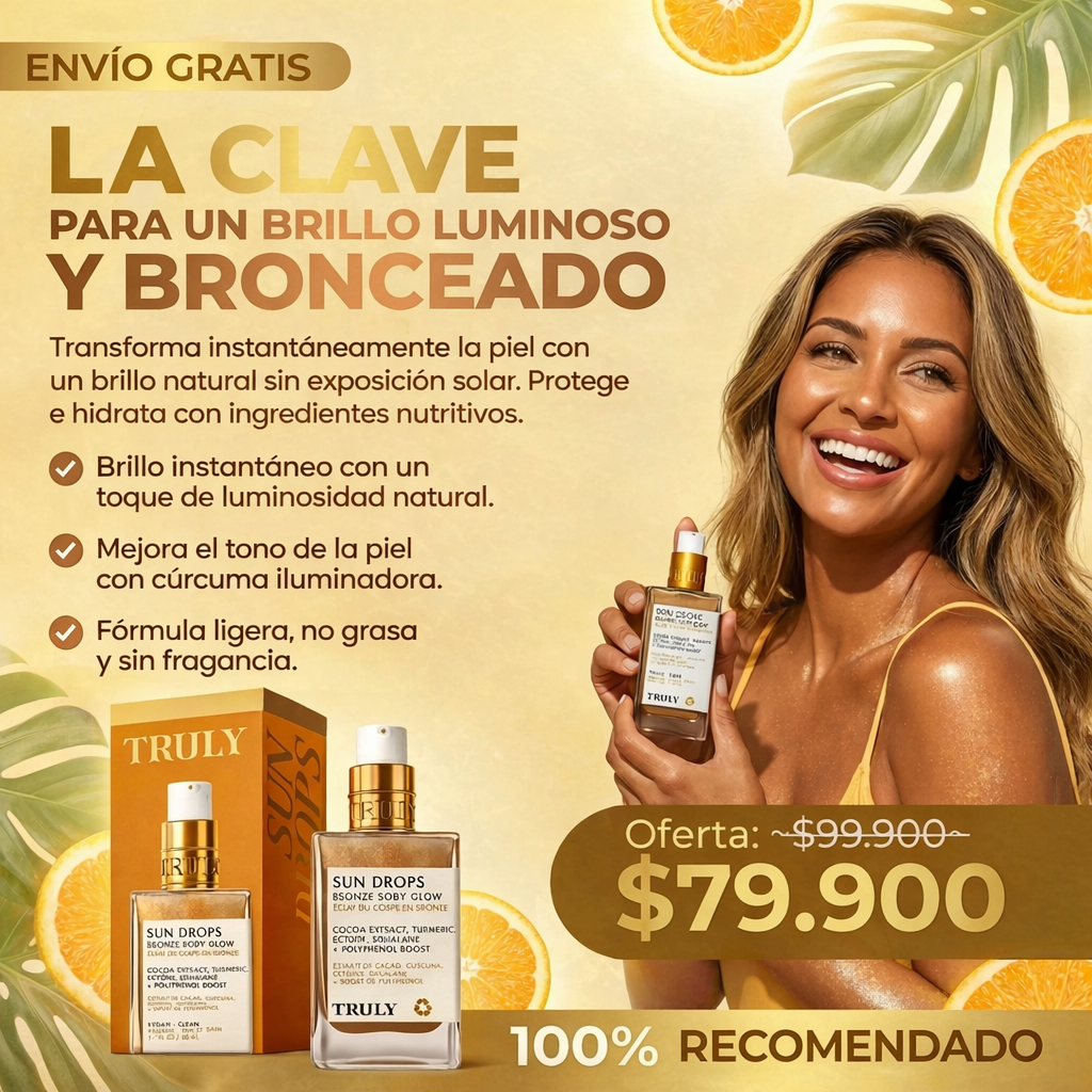 Brillo radiante y bronceado corporal | TRULY | Sun Drops Bronze
