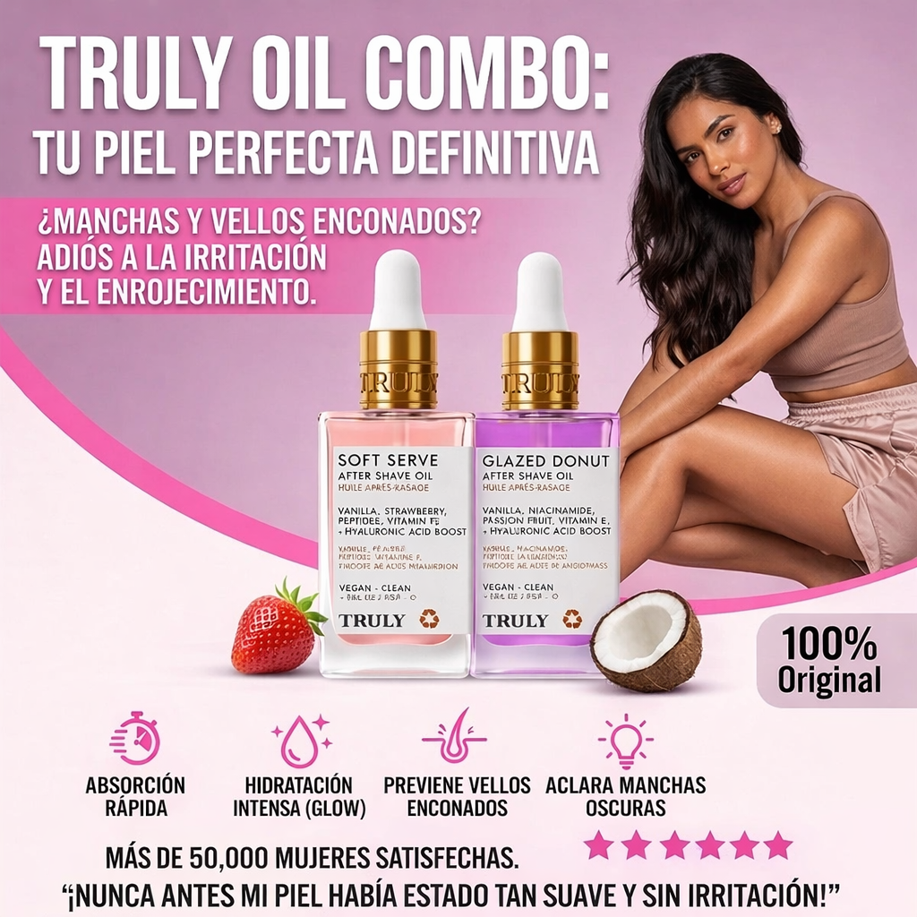 Combo PROMO 2X1: Aceites TRULY 100% Originales | Piel de Seda Post-Depilación